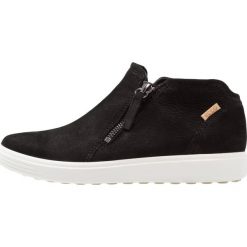 Ecco SOFT LADIES Ankle boot black/powder. Czarne botki damskie skórzane marki ecco, na płaskiej podeszwie. Za 579,00 zł.
