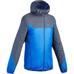 Kurtka turystyczna FH500 HELIUM Wind męska. Niebieskie kurtki męskie QUECHUA, s, bez wzorów, z elastanu, bez kaptura. Za 89,99 zł.