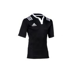 Koszulka krótki rękaw do rugby 3S. Czarne koszulki męskie Adidas, s, bez wzorów, bez kołnierzyka, z krótkim rękawem, krótkie. Za 169,99 zł.