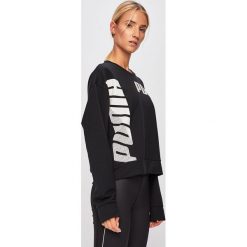 Puma - Bluza. Czarne bluzy damskie Puma, s, z nadrukiem, z elastanu, bez rękawów, bez kaptura. W wyprzedaży za 149,90 zł.