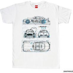 Koszulka MERCEDES GULLWING tshirt. Białe t-shirty męskie marki Pakamera, m, z nadrukiem. Za 77,00 zł.