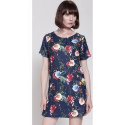 Sukienki: Granatowa Sukienka Sporty Flowers
