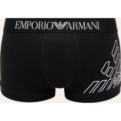 Emporio Armani - Bokserki. Białe bokserki męskie z nadrukiem, z elastanu. Za 149,90 zł.