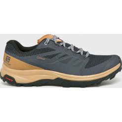 Salomon - Buty Outline GTX. Szare buty trekkingowe męskie marki Salomon, z materiału, na sznurówki, outdoorowe, gore-tex. Za 549,90 zł.