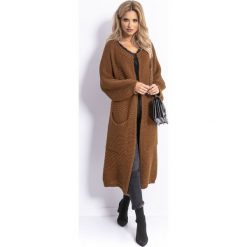 Kardigan F782. Swetry damskie Fobya, uniwersalny, bez wzorów, ze splotem. Za 170,99 zł.