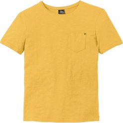 T-shirt z kieszonką bonprix złocisto-żółty. Żółte t-shirty męskie bonprix, xl, bez wzorów, bez kołnierzyka. Za 19,99 zł.