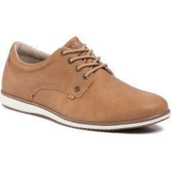 Półbuty LANETTI - MP07-17047-01 Beige. Pomarańczowe półbuty męskie Lanetti, na co dzień, bez wzorów, ze skóry ekologicznej, bez zapięcia. Za 119,99 zł.