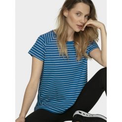 T-shirt damski TSD605 - kobalt - Outhorn. Koszulki damskie Outhorn, bez wzorów, bez kołnierzyka. W wyprzedaży za 19,99 zł.