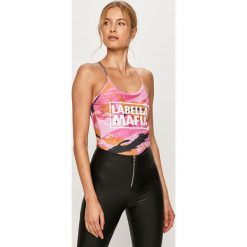 LaBellaMafia - Top. Różowe topy damskie LABELLAMAFIA, s, bez wzorów, z elastanu, z okrągłym kołnierzem. Za 159,90 zł.