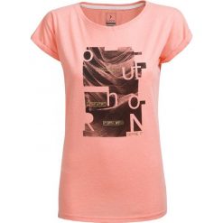 T-shirt damski TSD607 - pudrowy koral melanż - Outhorn. Różowe koszulki damskie marki Outhorn, bez wzorów, z poliesteru, bez kołnierzyka, bez rękawów. W wyprzedaży za 24,99 zł.