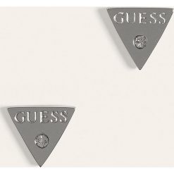 Guess Jeans - Kolczyki. Szare kolczyki damskie Guess Jeans, metalowe. W wyprzedaży za 89,90 zł.