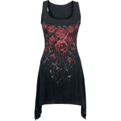 Spiral Blood Rose Top damski czarny. Czarne bluzki damskie marki Spiral, s, z nadrukiem, z dekoltem w łódkę, z długim rękawem. Za 114,90 zł.
