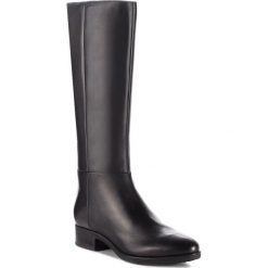 Oficerki GEOX - D Felicity E D84G1E 00043 C9999 Black. Czarne kozaki damskie Geox, ze skóry ekologicznej, bez obcasa, bez zapięcia. W wyprzedaży za 489,00 zł.