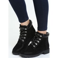 Czarne Traperki Autumn Breaker. Czarne buty zimowe damskie Born2be, na obcasie. Za 99,99 zł.
