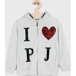 Pepe Jeans - Bluza dziecięca 128-178/180 cm. Szare bluzy dziewczęce Pepe Jeans, z aplikacjami, z elastanu, bez rękawów, z kapturem. Za 279,90 zł.