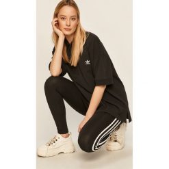 Adidas Originals - Polo. Czarne topy damskie adidas Originals, bez wzorów, z bawełny, polo. W wyprzedaży za 129,90 zł.