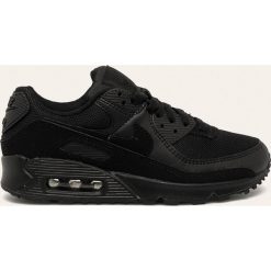 Nike - Buty Air Max 90. Czarne buty sportowe damskie Nike, bez wzorów, ze skóry, sportowe. Za 599,90 zł.