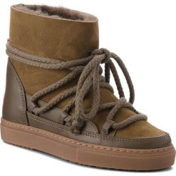 Buty INUIKII - Sneaker 70202-5 Classic Olive. Zielone kozaki damskie Inuikii, na zimę, ze skóry, bez obcasa, bez zapięcia. W wyprzedaży za 729,00 zł.