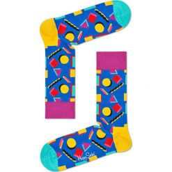 Happy Socks - Skarpetki Nineties. Różowe skarpetki damskie Happy Socks, z bawełny. W wyprzedaży za 29,90 zł.