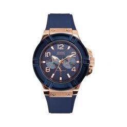 Zegarek GUESS - Rigor W0247G3 BLUE/ROSE GOLD TONE/BLUE. Żółte zegarki męskie Guess. W wyprzedaży za 759,00 zł.