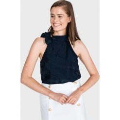 Pinko Carola Top Niebieski. Niebieskie podkoszulki damskie Pinko, l, bez wzorów, z wiskozy, bez kołnierzyka, bez rękawów. Za 1007,95 zł.