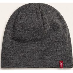Levi's - Czapka. Szare czapki męskie Levi's®, bez wzorów, z dzianiny. W wyprzedaży za 79,90 zł.