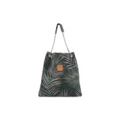 Torba worek Mili Chic MC5 zielona kwiaty. Zielone torebki klasyczne damskie marki Militu, w kwiaty, bez dodatków. Za 179,00 zł.