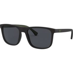 Emporio Armani - Okulary 0EA4129. Czarne okulary przeciwsłoneczne męskie Emporio Armani, z materiału, prostokątne. Za 519,90 zł.
