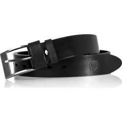 Pasek męski skórzany Brodrene LIC40 czarny - Czarny. Czarne paski męskie Brødrene, w paski, z jeansu, eleganckie. Za 89,99 zł.