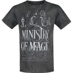 Harry Potter Ministry of Magic T-Shirt ciemnoszary. Szare t-shirty męskie z nadrukiem Harry Potter, s, z okrągłym kołnierzem. Za 99,90 zł.
