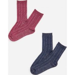 Skarpety z brokatową nitką 2 pack - Czerwony. Czerwone skarpetki damskie Reserved, bez wzorów. Za 24,99 zł.