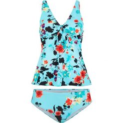 Tankini (2 części) bonprix jasnoniebieski z nadrukiem. Niebieskie stroje kąpielowe damskie bonprix, z nadrukiem. Za 64,99 zł.