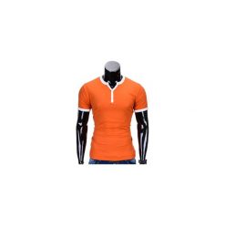 T-SHIRT MĘSKI BEZ NADRUKU S651 - POMARAŃCZOWY. Brązowe t-shirty męskie z nadrukiem Ombre Clothing, m. Za 29,00 zł.