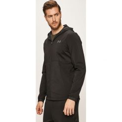 Under Armour - Kurtka. Czarne płaszcze męskie Under Armour, s, bez wzorów, z elastanu, krótkie, z kapturem. W wyprzedaży za 219,90 zł.