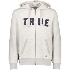 Bluza "Brian" w kolorze jasnoszarym. Szare bluzy męskie Mustang Men, xl, z aplikacjami, z kapturem, bez rękawów, bez kaptura. W wyprzedaży za 197,95 zł.