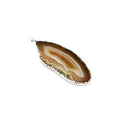 Colare Plaster Agatu srebro. Pomarańczowe naszyjniki damskie Brazi druse jewelry, na co dzień, z agatem, srebrne. Za 170,00 zł.