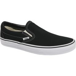 Vans Classic Slip-On VEYEBLK trampki męskie czarne 37. Czarne trampki męskie Vans, bez wzorów, z tkaniny, klasyczne, bez zapięcia. W wyprzedaży za 229,99 zł.