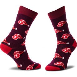 Skarpety Wysokie Unisex CUP OF SOX - Flame Grilled Mcdouble Sox Bordowy. Czerwone skarpetki damskie marki Cup of sox, bez wzorów, z elastanu. Za 24,00 zł.