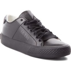 Tenisówki GUESS - FILAR3 LEA12 001. Czarne trampki dziewczęce Guess, z aplikacjami, z gumy, na sznurówki. W wyprzedaży za 189,00 zł.