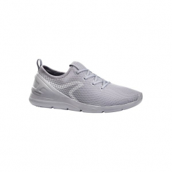 Buty męskie do szybkiego marszu PW 100 szare. Szare buty fitness męskie marki NEWFEEL, z poliesteru. Za 49,99 zł.