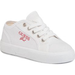 Sneakersy GUESS - Piuma FI6PIU FAB12 100H. Białe półbuty dziewczęce Guess, na sznurówki. Za 179,00 zł.