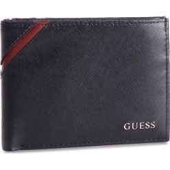 Duży Portfel Męski GUESS - SM2550 LEA20 BLA. Czarne portfele męskie marki Guess, z aplikacjami, ze skóry. Za 259,00 zł.