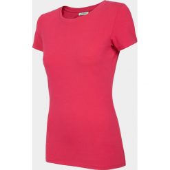 T-shirt damski TSD600 - fuksja - Outhorn. Czerwone koszulki damskie Outhorn, na imprezę, bez wzorów, bez kołnierzyka, bez rękawów. Za 29,99 zł.