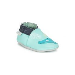 Kapcie niemowlęce Dziecko Robeez CROCODILE. Niebieskie buciki niemowlęce marki Robeez, bez zapięcia. Za 159,00 zł.
