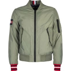 Tommy Hilfiger Kurtka "Sea Spray". Niebieskie płaszcze męskie TOMMY HILFIGER, z aplikacjami, z tkaniny, bez kaptura. Za 649,00 zł.