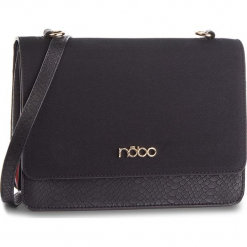 Torebka NOBO - NBAG-F2270-C020 Czarny. Czarne torebki klasyczne damskie marki Nobo, z materiału, zdobione. W wyprzedaży za 189,00 zł.
