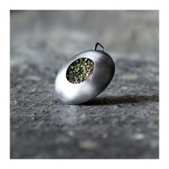 Duży wisior srebrny z pirytem. Szare zawieszki damskie SHAMBALA, srebrne. Za 149,00 zł.