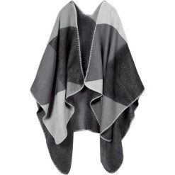 Poncho w kratę bonprix szaro-czarny. Szare żakiety damskie bonprix, bez wzorów. Za 109,99 zł.