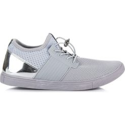 Buty sportowe ze ściągaczem LOURDES odcienie szarości i srebra. Szare buty sportowe damskie SEASTAR, bez wzorów, sportowe. Za 69,90 zł.
