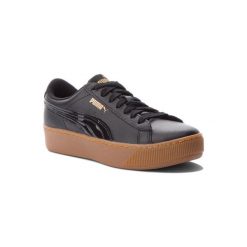 PUMA 36812401 Vikky Platform L. Czarne buty sportowe damskie Puma, bez wzorów, ze skóry ekologicznej, sportowe, puma vikky. Za 249,99 zł.